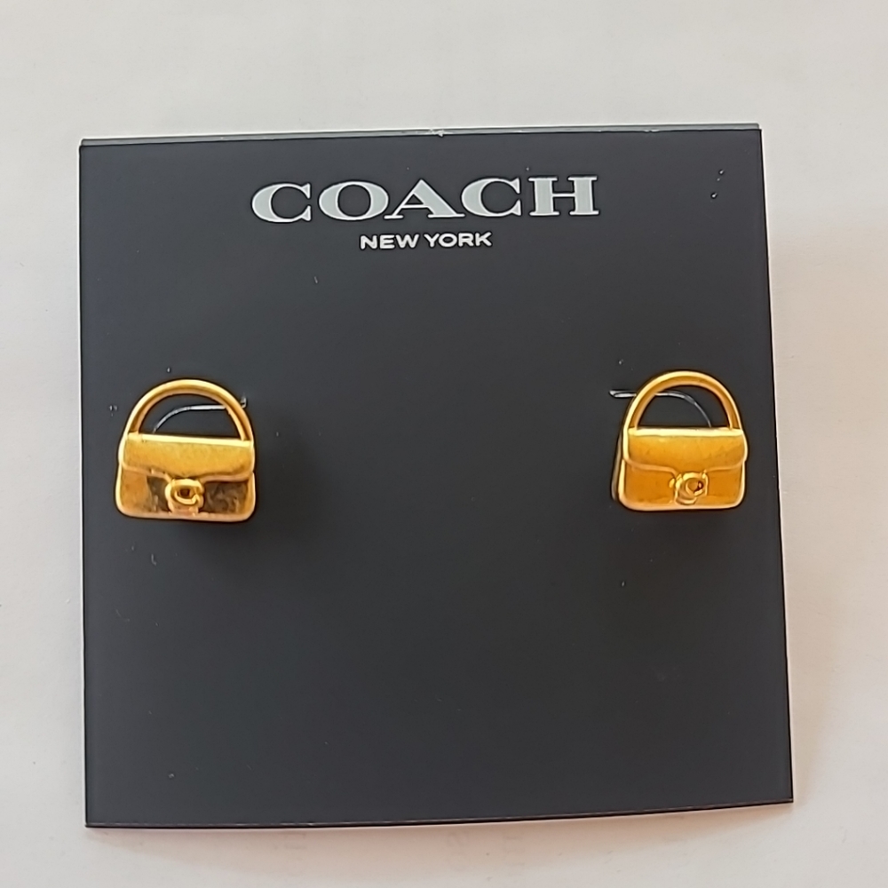 NWT Coach handbag earrings